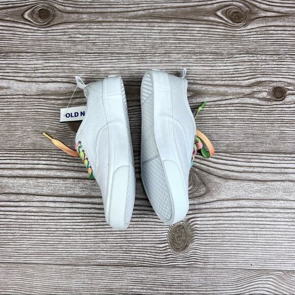 Old Navy Toddler Girls Canvas Slip On Calla Lily Sneakers Sz 12 - Picture 6 of 12
